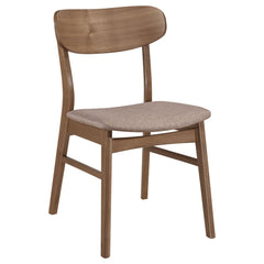 Silla de comedor Dortch en nogal y marrón (juego de 2)