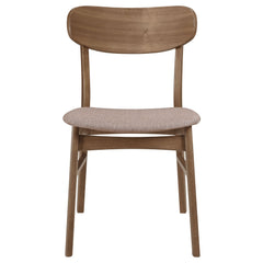 Silla de comedor Dortch en nogal y marrón (juego de 2)