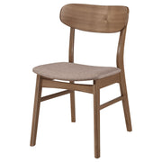 Silla de comedor Dortch en nogal y marrón (juego de 2)