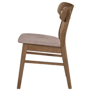 Silla de comedor Dortch en nogal y marrón (juego de 2)