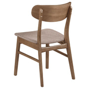 Silla de comedor Dortch en nogal y marrón (juego de 2)