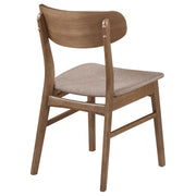 Silla de comedor Dortch en nogal y marrón (juego de 2)