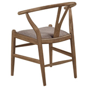 Silla auxiliar de comedor Dinah Wood Wishbone en nogal (juego de 2)