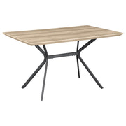 Mesa de comedor Edgecreek de madera compuesta de 53 pulgadas, color marrón claro