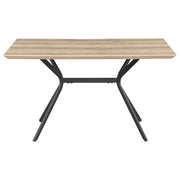 Mesa de comedor Edgecreek de madera compuesta de 53 pulgadas, color marrón claro