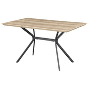 Mesa de comedor Edgecreek de madera compuesta de 53 pulgadas, color marrón claro