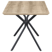 Mesa de comedor Edgecreek de madera compuesta de 53 pulgadas, color marrón claro