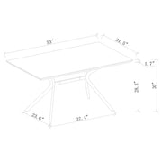 Mesa de comedor Edgecreek de madera compuesta de 53 pulgadas, color marrón claro