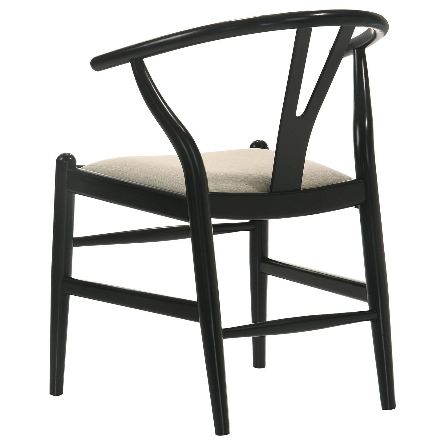 Silla de comedor Crestmont Wood Wishbone negra (juego de 2)