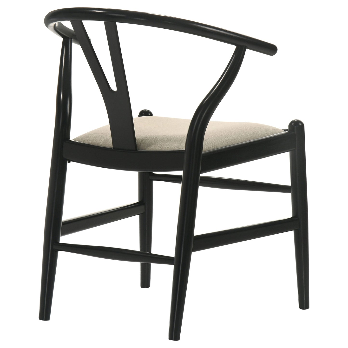 Silla de comedor Crestmont Wood Wishbone negra (juego de 2)