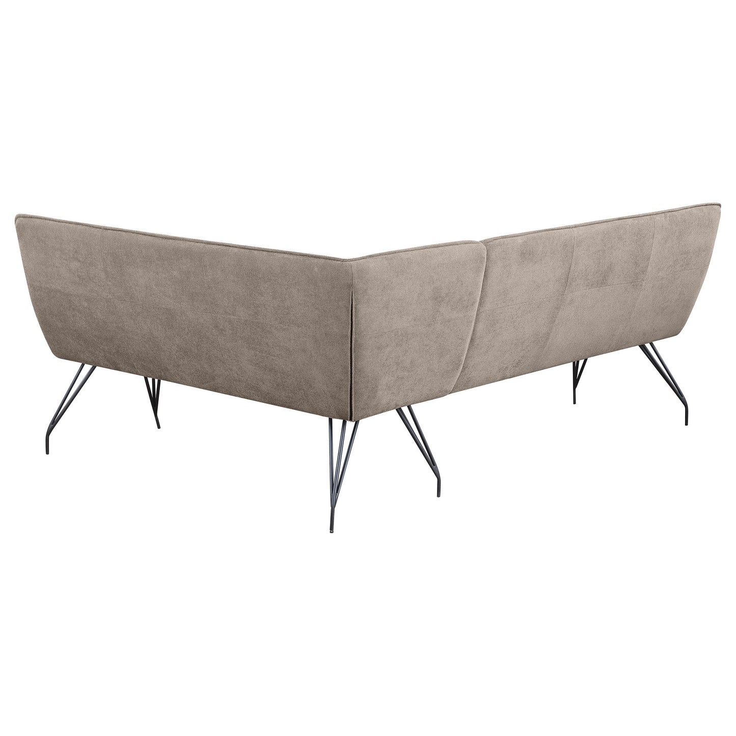 Dodson Fabric Upholstered L-Shaped Nook Dining Bench Grey
