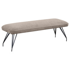 Dodson Fabric Upholstered Dining Bench Grey