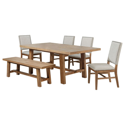 Juego de comedor extensible Middleton con hojas en marrón y negro