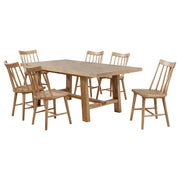 Juego de comedor extensible Middleton con hojas en marrón y negro