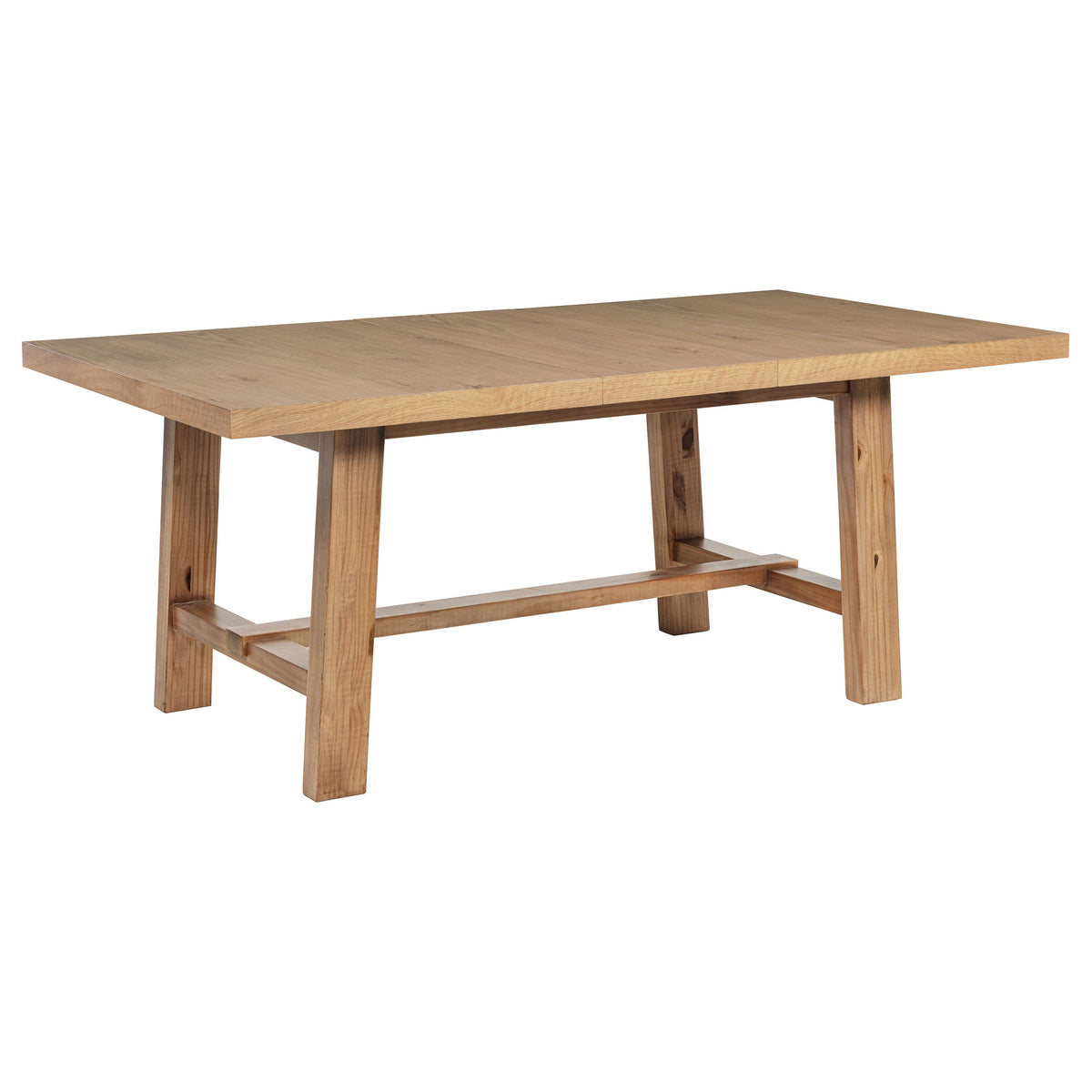 Mesa de comedor extensible Middleton de 106 pulgadas, color marrón natural