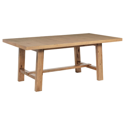 Mesa de comedor extensible Middleton de 106 pulgadas, color marrón natural