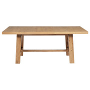 Mesa de comedor extensible Middleton de 106 pulgadas, color marrón natural
