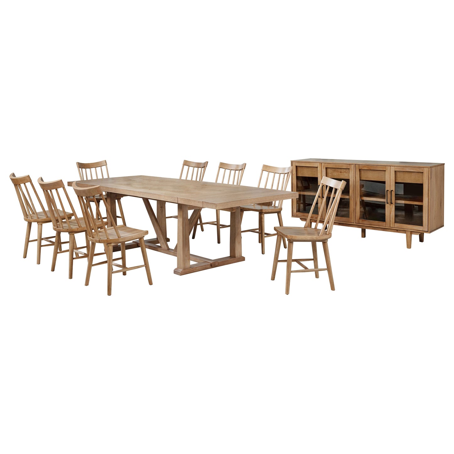 Juego de comedor extensible Middleton con hojas en marrón y negro