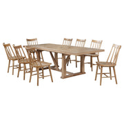 Juego de comedor extensible Middleton con hojas en marrón y negro