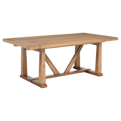 Mesa de comedor extensible Middleton de 106 pulgadas, color marrón natural