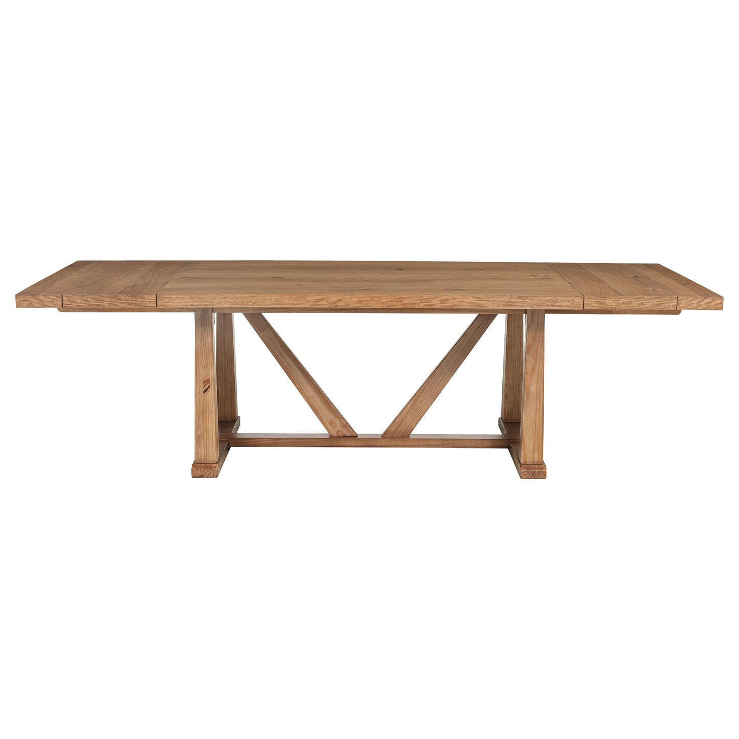 Mesa de comedor extensible Middleton de 106 pulgadas, color marrón natural