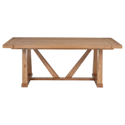Mesa de comedor extensible Middleton de 106 pulgadas, color marrón natural