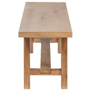 Banco de comedor de madera sin respaldo Middleton de 60 pulgadas, color marrón natural