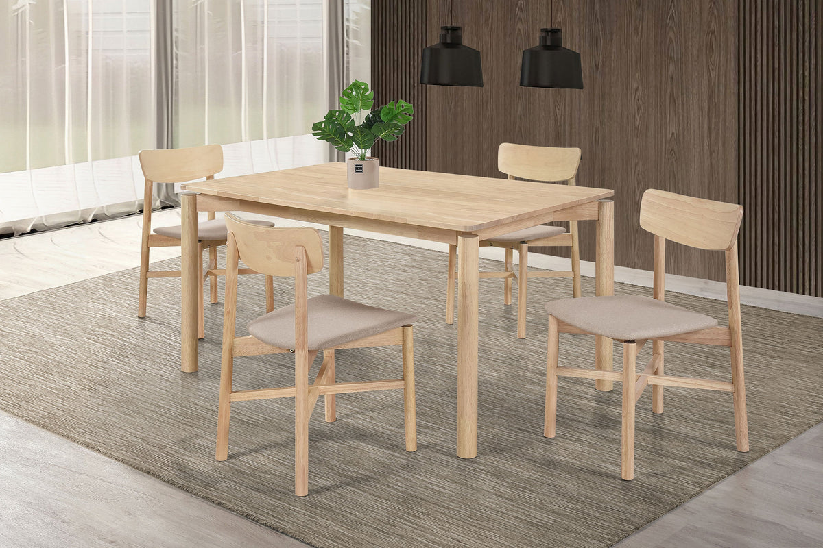 Parkridge 59-inch Wood Dining Set Natural Walnut
