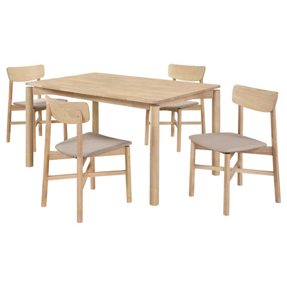 Juego de comedor de madera Parkridge de 59 pulgadas en nogal natural