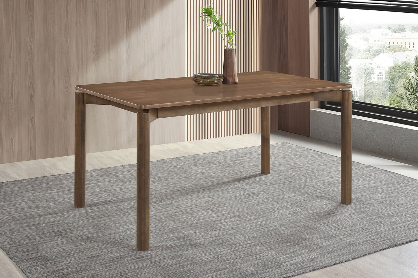 Mesa de comedor rectangular Parkridge de 59 pulgadas en nogal natural