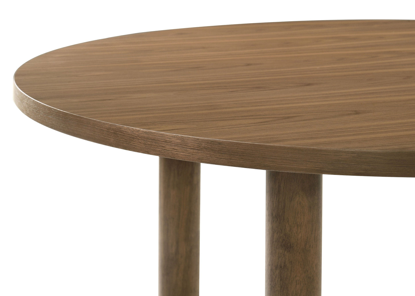 Mesa de comedor redonda de madera de nogal Crestmore de 46 pulgadas