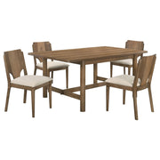 Crestmore 46-inch Round Wood Dining Table Set Walnut