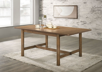 Mesa de comedor rectangular de madera Crestmore de 71 pulgadas en nogal