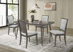 Juego de comedor rectangular Onslow de 59 pulgadas en marrón oscuro