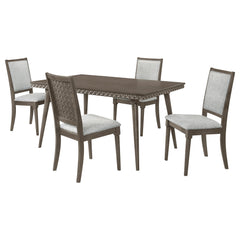 Juego de comedor rectangular Onslow de 59 pulgadas en marrón oscuro