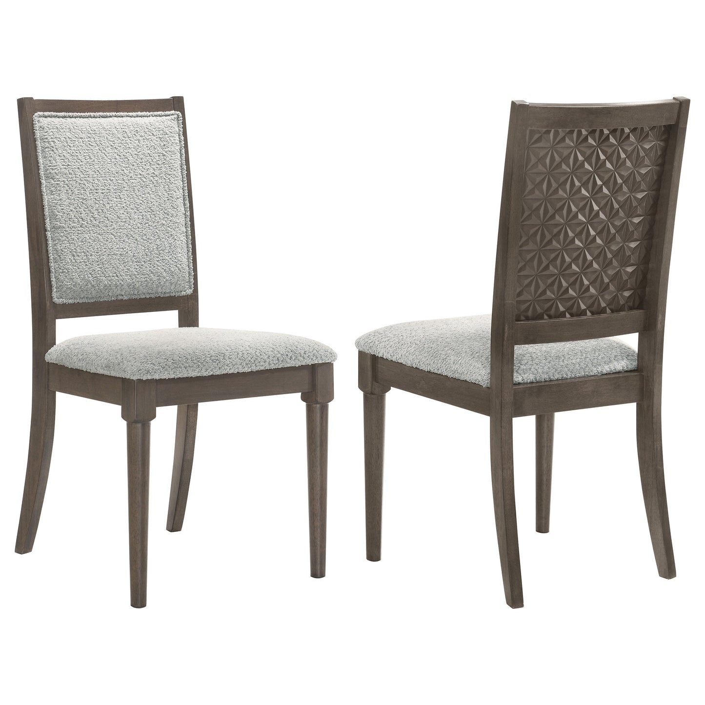 Silla de comedor tapizada Onslow marrón oscuro (juego de 2)