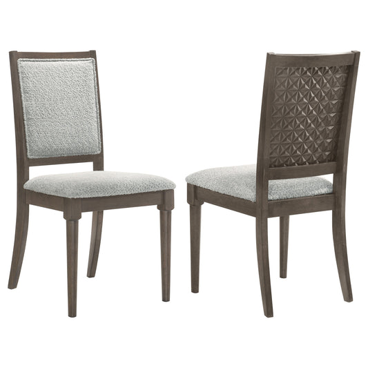 Silla de comedor tapizada Onslow marrón oscuro (juego de 2)