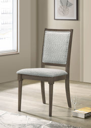 Silla de comedor tapizada Onslow marrón oscuro (juego de 2)
