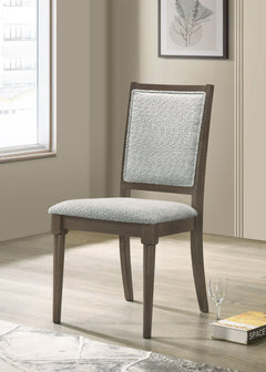 Silla de comedor tapizada Onslow marrón oscuro (juego de 2)