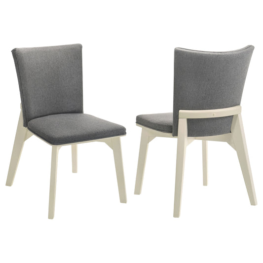 Silla de comedor tapizada Biloxi gris (juego de 2)
