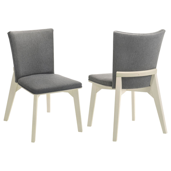 Silla de comedor tapizada Biloxi gris (juego de 2)