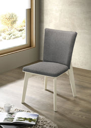 Silla de comedor tapizada Biloxi gris (juego de 2)