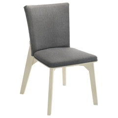 Silla de comedor tapizada Biloxi gris (juego de 2)