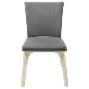 Silla de comedor tapizada Biloxi gris (juego de 2)