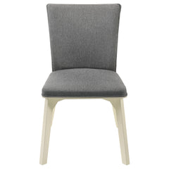 Silla de comedor tapizada Biloxi gris (juego de 2)