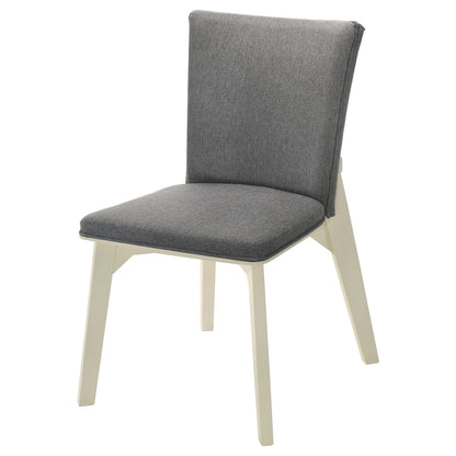 Silla de comedor tapizada Biloxi gris (juego de 2)