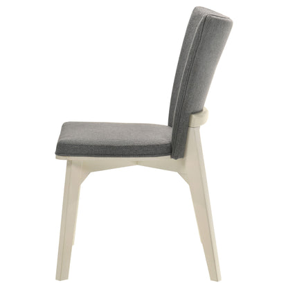 Silla de comedor tapizada Biloxi gris (juego de 2)