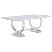 Antoine Rectangular Glass Top Dining Table Set Grey