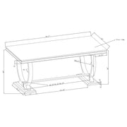 Antoine Rectangular Glass Top Dining Table Set Grey