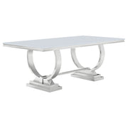 Antoine Rectangular 95-inch Glass Top Dining Table Black